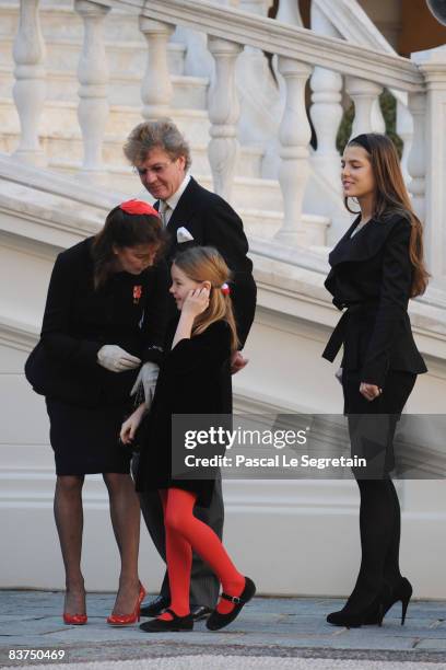 Princess Caroline of Hanover, Prince Ernst August of Hanover, , Princess Alexandra of Hanover and Charlotte Casiraghi arrive to attend the Award...