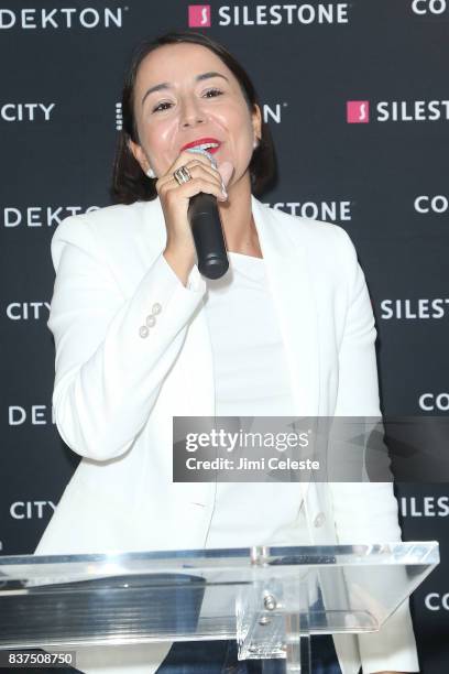 Ana Granados attends an exclusive cocktail event with Cosentino at Cosentino City Manhattan on August 22, 2017 in New York City.