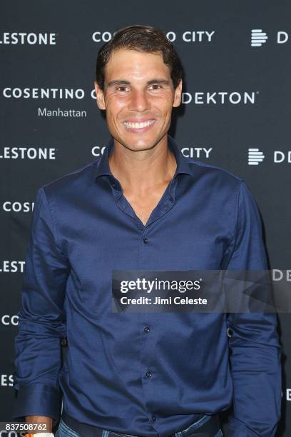 Rafael Nadal attends an exclusive cocktail event with Cosentino at Cosentino City Manhattan on August 22, 2017 in New York City.