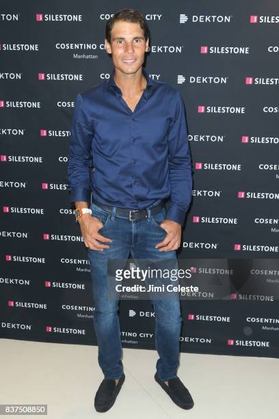 Rafael Nadal attends an exclusive cocktail event with Cosentino at Cosentino City Manhattan on August 22, 2017 in New York City.