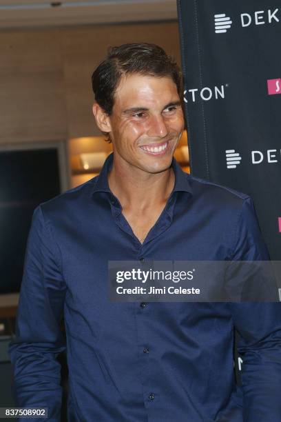 Rafael Nadal attends an exclusive cocktail event with Cosentino at Cosentino City Manhattan on August 22, 2017 in New York City.