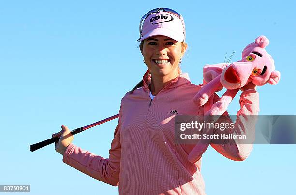 Player Paula Creamer poses for a portrait prior to the start of the ADT Championship at the Trump International Golf Club on November 19, 2008 in...