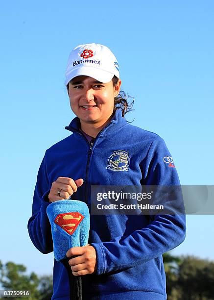 Player Lorena Ochoa poses for a portrait prior to the start of the ADT Championship at the Trump International Golf Club on November 19, 2008 in West...