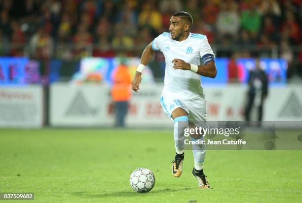 Dimitri Payet of OM during the UEFA Europa League third qualifying round second leg match between KV Oostende and Olympique de Marseille at Versluys...