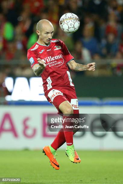 Franck Berrier of KV Oostende during the UEFA Europa League third qualifying round second leg match between KV Oostende and Olympique de Marseille at...