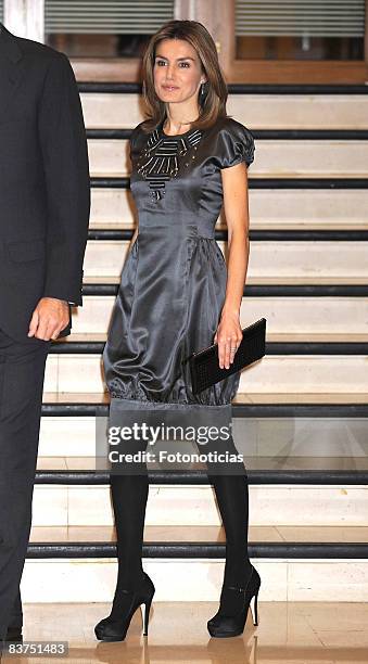 Princess Letizia of Spain attends Spanish Youth Congress 25th anniversary dinner, at the Palacio de Congresos on November 18, 2008 in Madrid, Spain.