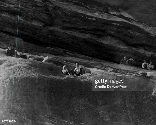 Theatregoers and picnickers climbed around the dangerous Ship Rock on north side of Red Rocks while waiting for the modmusic concert to begin....