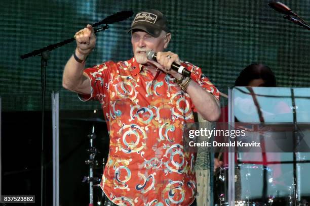 Mike Love lead singer of the Beach Boys performs at The Music Pier on August 22, 2017 in Ocean City, New Jersey.