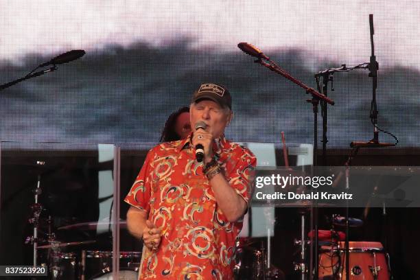 Mike Love lead singer of the Beach Boys performs at The Music Pier on August 22, 2017 in Ocean City, New Jersey.