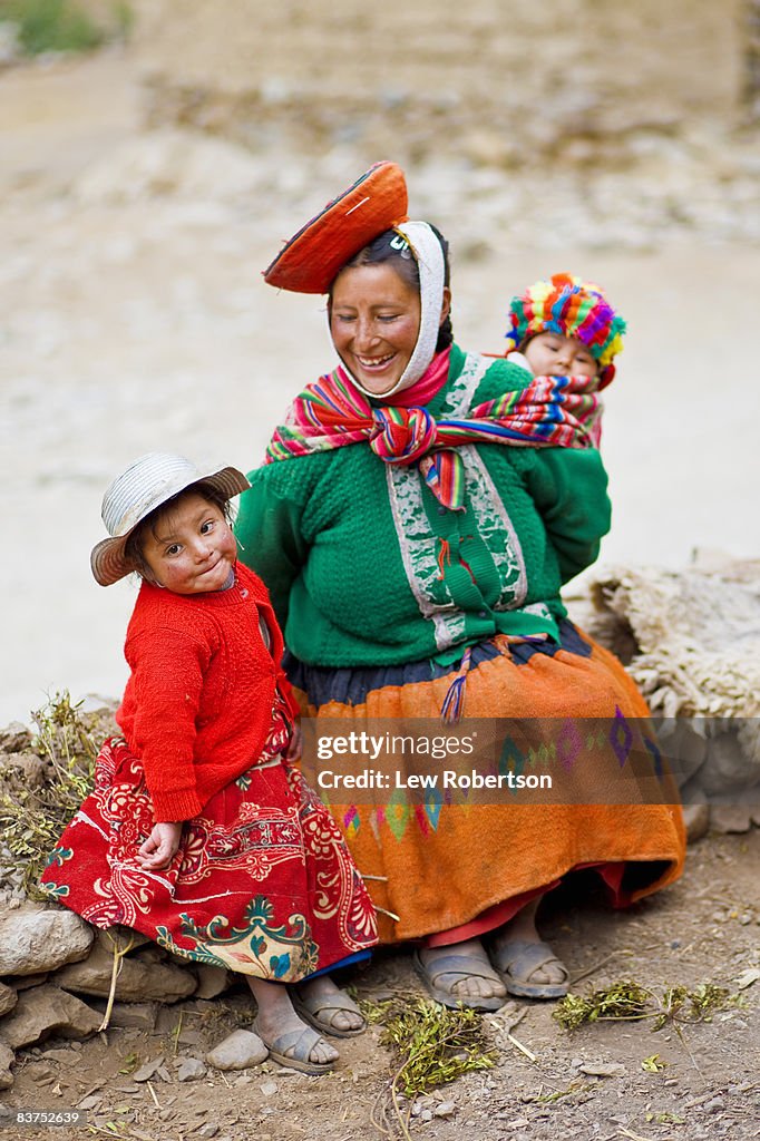 Peruvian Mother with her Children