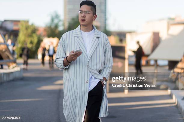 Guest outside Tom Wood on August 22, 2017 in Oslo, Norway.