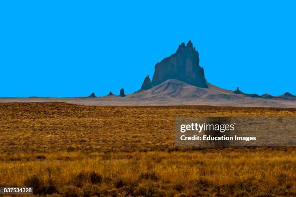 North America, USA, New Mexico, Shiprock, Ship Rock Peak a winged Rock Formation Sacred to Navajo People.