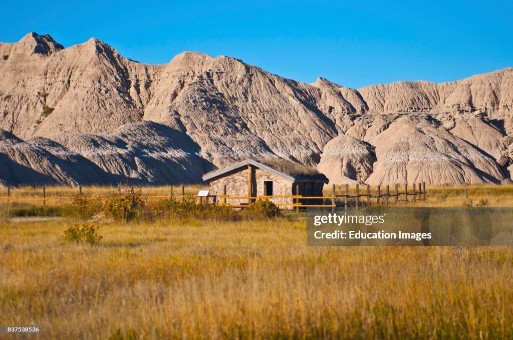 Nebraska, Crawford, Toadstool Geologic Park, Pioneer Sod House, Interior