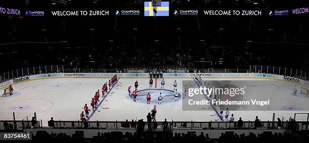 General overview during the IIHF Champions League Group D match between ZSC Lions Zurich and Linkoping HC at the Hallenstadion Zurich on November 19,...