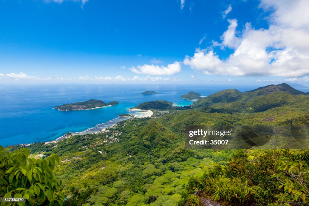 Mahe coastline landscape, seychelles