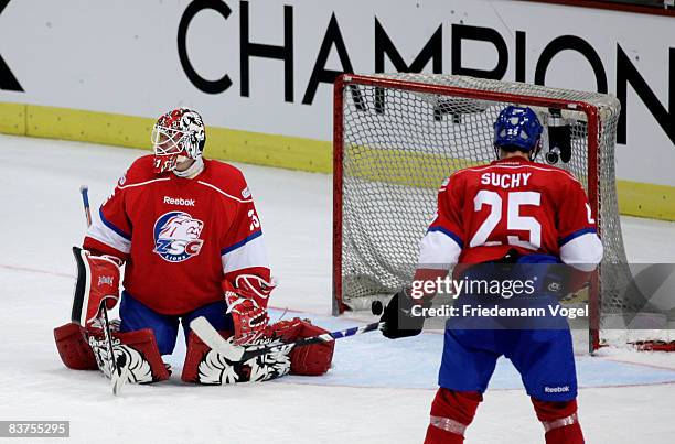 The second goal of Linkoping during the IIHF Champions League Group D match between ZSC Lions Zurich and Linkoping HC at the Hallenstadion Zurich on...