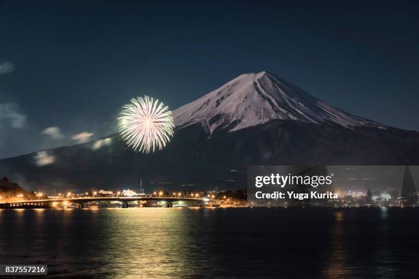 Mt. Fuji and Firework