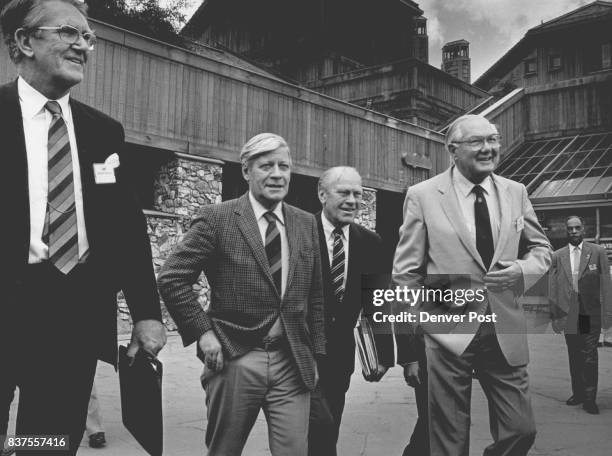 Former world leaders arrived for the start of the World Forum in Beaver Creek Friday. They walked in past Beaver Creek's village hall where...