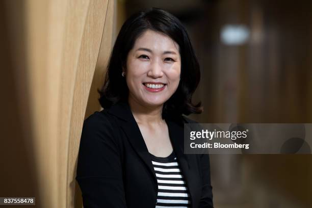 Sun Lee, head of music partnerships for Korea & Greater China at YouTube & Google Play, poses for a photograph at the company's office in Seoul,...