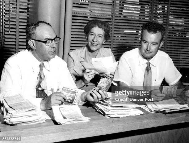 These three judges pored over the entries in The Denver Post's Refrigerated Air Conditioner Contest. They are Meryl E. Mentzer of the Rocky Mountain...