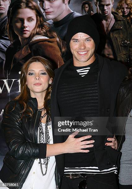 Actors Ashley Greene and Kellan Lutz of the cast of "Twilight" attend an in-store autograph signing at Hot Topic store at Hollywood & Highland...