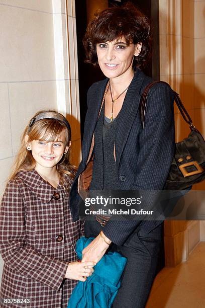 Ines de la Fressange and her daughter attends the celebration for Sonia Rykiel 40th anniversary in fashion at the fashion museum on November 19, 2008...
