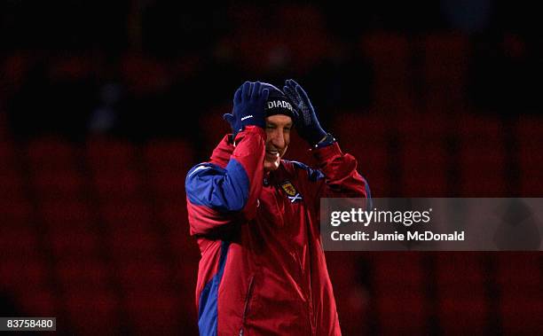 Scotland coach Terry Butcher holds his head during the International Friendly match between Scotland and Argentina at Hampden Park on November 19,...