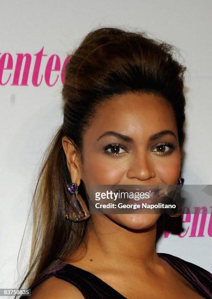Beyonce attends the unveiling of Seventeen Magazine's 2008 Style Star of the Year at the Hearst Tower on November 19, 2008 in New York City.