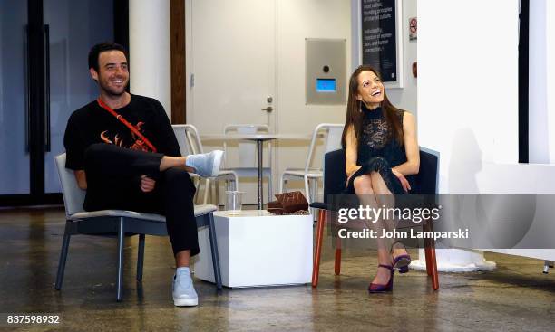 Logan Horne and Tari Ehsan attend StyleGlyde App launch at Tumblr HQ on August 22, 2017 in New York City.