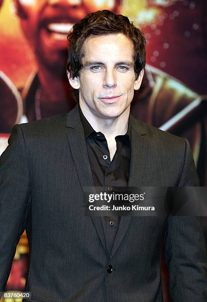 Actor Ben Stiller attends the "Tropic Thunder" press conference at Peninsula Tokyo on November 20, 2008 in Tokyo, Japan. The film will open on...