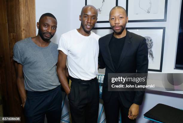 Dorian Braxton, Jae Joseph and Brandon Murphy attend StyleGlyde App launch at Tumblr HQ on August 22, 2017 in New York City.