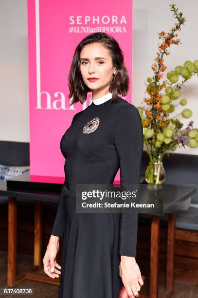 Nina Dobrev celebrates the harper by Harper's BAZAAR September Issue with an Event Presented By Sephora In LA at Rosaline on August 22, 2017 in West...