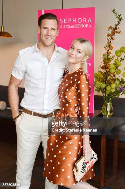 Brooks Laich and Julianne Hough attend Nina Dobrev celebrates the harper by Harper's BAZAAR September Issue with an Event Presented By Sephora In LA...