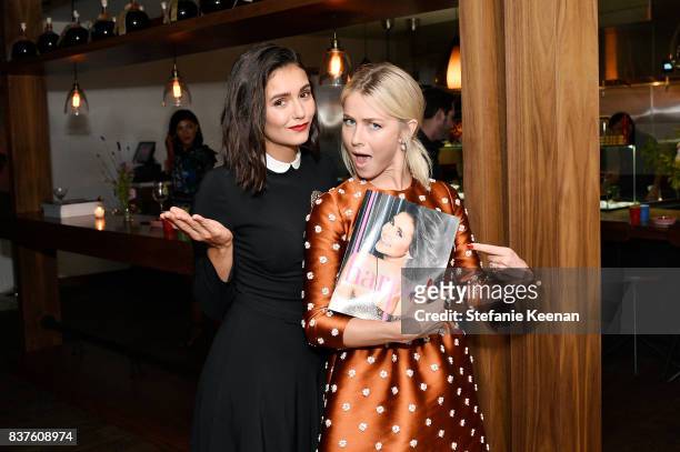 Nina Dobrev and Julianne Hough attend Nina Dobrev celebrates the harper by Harper's BAZAAR September Issue with an Event Presented By Sephora In LA...