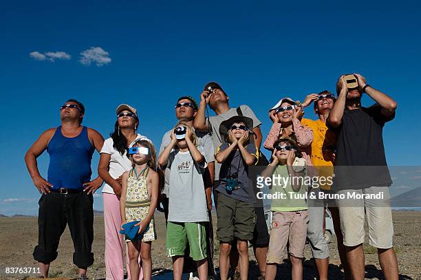 mongolia. khovd province. total solar eclipse - solar eclipse glasses stock pictures, royalty-free photos & images