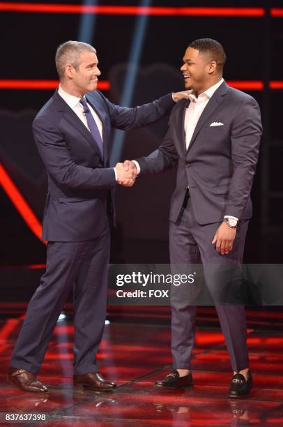 Host Andy Cohen and Jeremiah Haley in the series premiere of LOVE CONNECTION airing Thursday, May 25 on FOX.