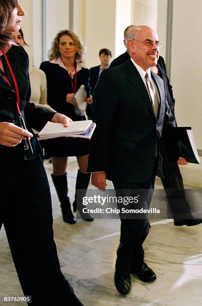 House Oversight and Government Reform Committee Chairman Henry Waxman arrives for the House Democratic Caucus meeting on Capitol Hill November 20,...