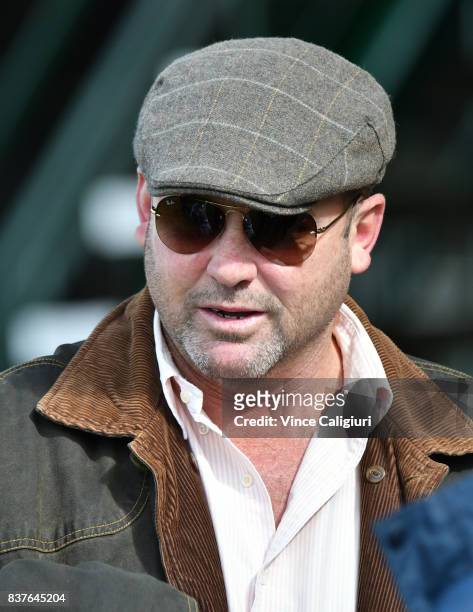 Peter Moody, part owner of Castleton is seen before Race 3 during Melbourne Racing at Sandown Hillside on August 23, 2017 in Melbourne, Australia.