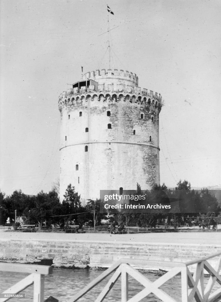 View Of The White Tower Of Thessaloniki