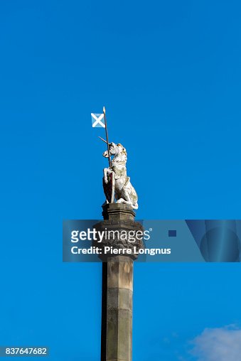 The Unicorn Scotlands National Animal Holding The Flag Of Scotland High-Res  Stock Photo - Getty Images