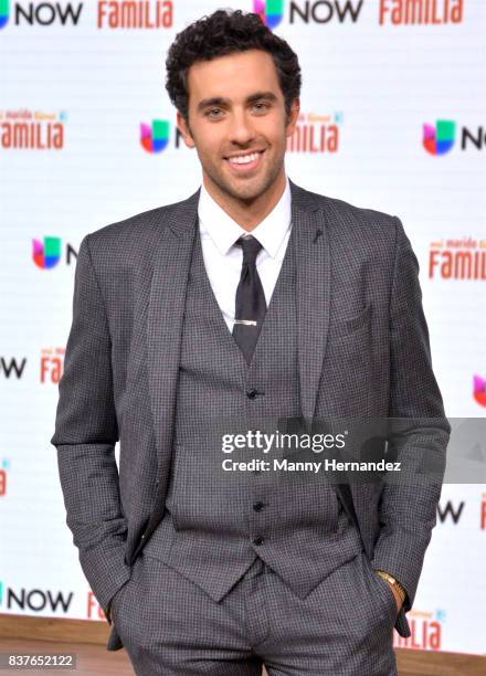 Jose Pablo Minor at the Press Conference for new soap opera Mi Marido Tiene Familia at Univision Studios on August 21, 2017 in Doral, FL