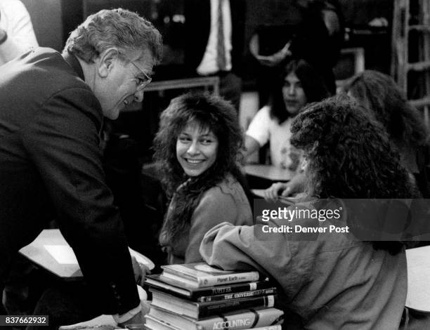 Gov. Roy Romer Patricia Tafoya and Maria Dewey Romer spent Thursday afternoon at Denver Abraham Lincoln High school as he begging his visits to...