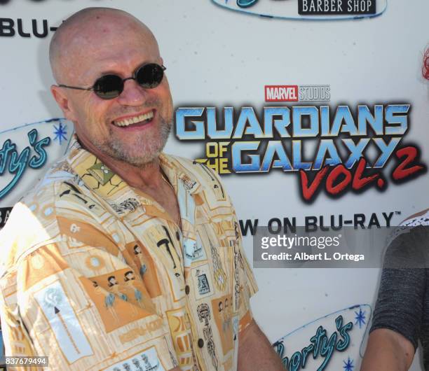 Actor Michael Rooker at Disney Celebrates Release Of "Guardians Of The Galaxy Vol. 2" Blu-ray With Michael Rooker held at Shorty's Barber Shop on...