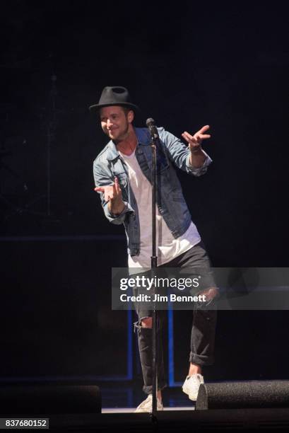 Lead vocalist Ryan Tedder of OneRepublic performs live on stage at White River Amphitheatre on August 22, 2017 in Auburn, Washington.