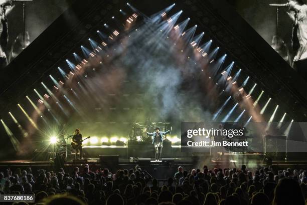 OneRepublic perform live on stage at White River Amphitheatre on August 22, 2017 in Auburn, Washington.