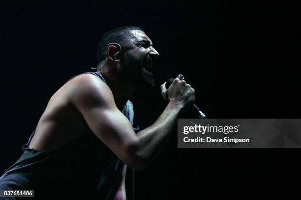 Richie Simpson of City Of Souls performs at Spark Arena on August 23, 2017 in Auckland, New Zealand.