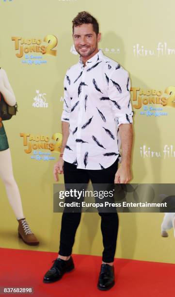 David Bisbal attends during 'Tadeo Jones 2. El Secreto Del Rey Midas' premiere at Kinepolis cinema on August 22, 2017 in Madrid, Spain.