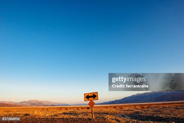 death valley road - crossroads sign stock pictures, royalty-free photos & images