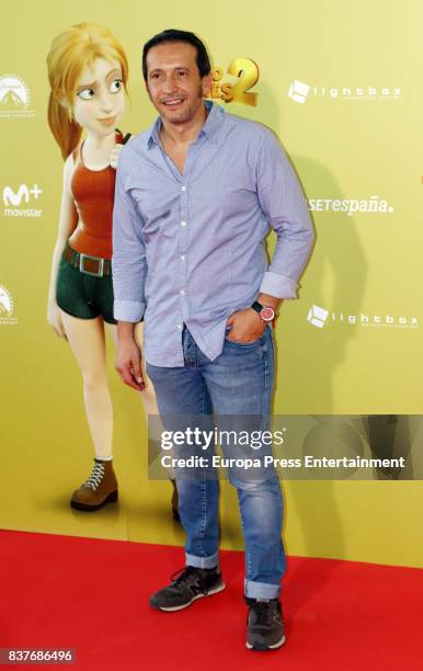 Salvador Calvo attends during 'Tadeo Jones 2. El Secreto Del Rey Midas' premiere at Kinepolis cinema on August 22, 2017 in Madrid, Spain.