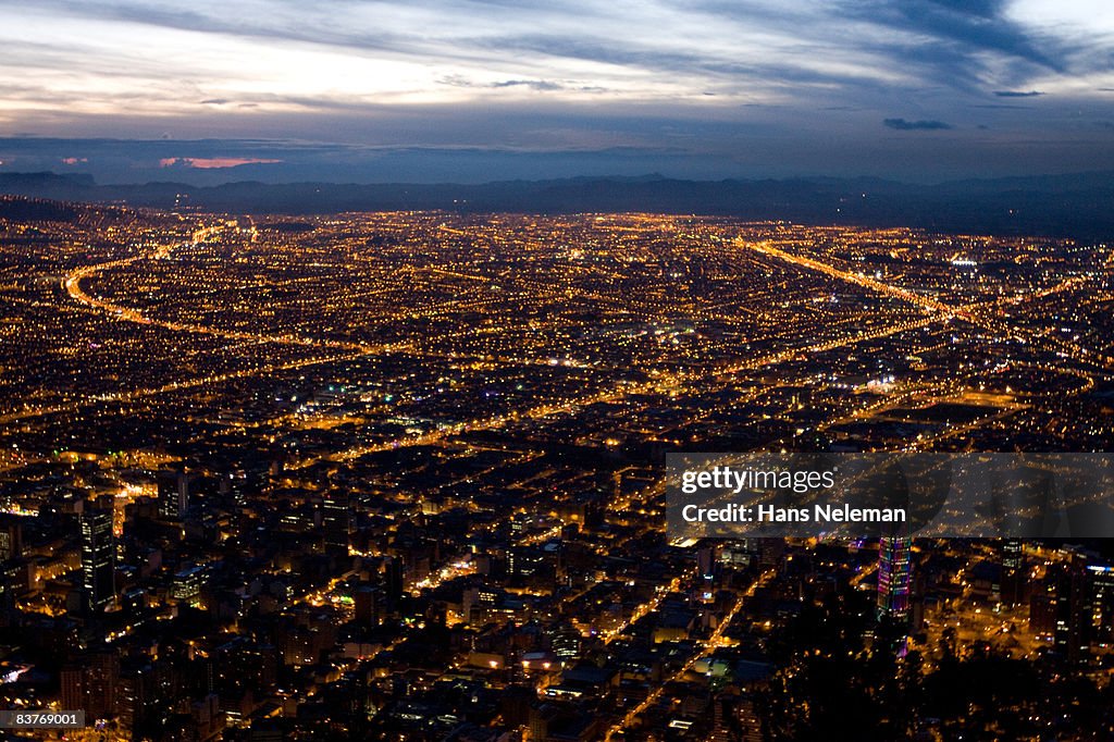 View of Bogota City in the night